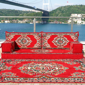 Turkse Arabische Vierkante Vloer Bankstel Modulaire Sectionele Bank Met Poef - Product Image 4