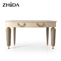 Meuble TV de style hôtelier de luxe blanc, meuble de salon en métal, console pour la maison