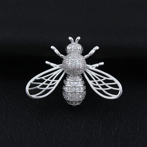 Broche Multifunción Personalizado con Forma de Abeja y Zirconia para Hombre, Chapado en Oro, Hebilla Decorativa, Regalo para Fiesta - Product Image 5
