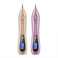 Stylo portable 2-en-1 LCD ABS à 9 vitesses pour l'élimination des taches cutanées, verrues et marques pigmentaires du visage, équilibrant le teint inégal