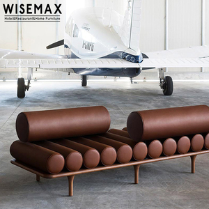 Wisemax đồ nội thất hiện đại sang trọng dài băng ghế dự bị cuối giường Phân phòng khách ghế <span class=keywords><strong>sofa</strong></span> nhung vải kim loại chân lười biếng giải trí băng ghế dự bị - Product Image 5