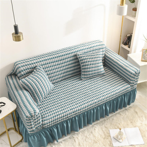 Dayanıklı mobilya koruyucu l şekli kanepe Slipcover donatılmış kanepe kılıfı evrensel gerdirilebilir kanepe kılıfı etek ile - Product Image 3