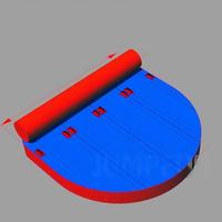 Canapé flottant gonflable en PVC durable de 2,8 x 2,5 mètres, jouet aquatique tractable pour adultes, lac, rivière, pour les sports, capacité de 100 à 500 kg