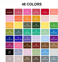 Marqueurs à alcool 48 couleurs, ensemble de marqueurs artistiques à double pointe pour livre de coloriage pour adultes, dessin, croquis, peinture