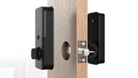 Nueva Cerradura Inteligente Recargable TTLock para Cerrojo, Panel IML, Tarjeta de Memoria en la Nube, Acceso por Código Mediante Aplicación, Aleación de Aluminio y Madera