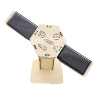 Wincent - Rompecabezas 3D de Madera para Armar, Modelo de Satélite con Energía Solar, Kit Educativo STEM de Aeroespacial, Juguete Científico, Regalo