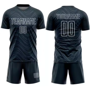 เสื้อฟุตบอลโพลีเอสเตอร์ 100% แบบสั่งทำพิเศษ พร้อมบริการ OEM ระบายอากาศได้ดี นุ่ม ยืดหยุ่น แห้งเร็ว ป้องกันแบคทีเรีย ชุดกีฬาฟุตบอล - Product Image 1
