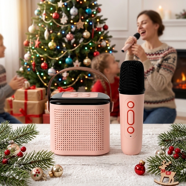 Portable Wireless Karaoke Machine,  Speaker, Outdoor Speaker, RGB Lighting Effect Suitable for Family Gatherings