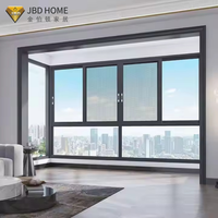 Fenêtre coulissante en aluminium résistante aux ouragans de la Floride, insonorisée, à double vitrage, pour maison et villa