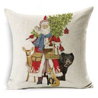 Bonne qualité joyeux magnétique noël décoratif taie d'oreiller housse de coussin taille personnalisée imprimable taies d'oreiller Sublimation
