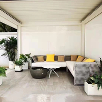 Pergola bioclimatique en aluminium à lames orientables Angel 3x3, 3x4, 4x4, 6x4 m pour extérieur, avec garantie de plus de 15 ans, écologique, préfabriquée et modulaire