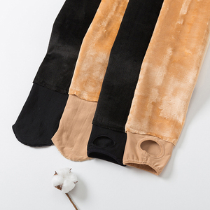 Automne hiver dames une pièce pantalon <span class=keywords><strong>couleur</strong></span> <span class=keywords><strong>chair</strong></span> Plus épaissi chaud velours Leggings sans couture vêtements d'extérieur collants Transparent - Product Image 5