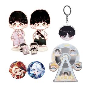 Porte-clés en acrylique transparent personnalisé avec figurine d'anime, support créatif, cadeau combiné - Product Image 1