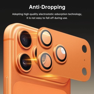 Factory Mental on - Piece AR + <span class=keywords><strong>AF</strong></span> Protector de lente de cámara de metal para iPhone 17 Pro Max/17 con funda de cámara individual amigable - Product Image 4