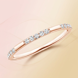Anillo Minimalista con Diamante Cultivado en Laboratorio de Corte Redondo en Oro de 10K, 14K, 18K, Plata 925, 935, Chapado en Rodio para Regalo de Boda o Fiesta - Product Image 1