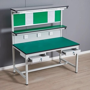 TALONGJ LYYC 144 Table d'opération légère antistatique en métal pour atelier et ligne d'assemblage, type tiroir, 2 tiroirs pour - Product Image 2