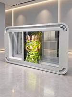 Layar Digital Signage OLED Tipe Lantai dengan Desain Panel Transparan untuk Showroom dan Aula Pameran