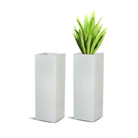 100/120/140/160/200cm de haut jardinière blanc fleur Vase décor à la maison usine en gros grand cylindre en fibre de verre sol Vases décor