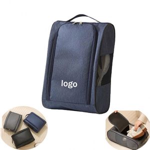 Sac à chaussures de voyage multifonctionnel portable, en maille respirante, pour le rangement des chaussures de sport, avec fermeture éclair, anti-poussière, anti-salissures, écologique - Product Image 1