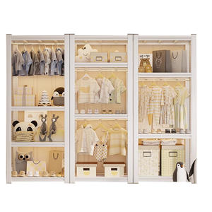 ZBZWJ-YJ Porte-vêtements en acier, type armoire autoportante, rectangulaire, multifonctionnel, en métal, avec barre de suspension et panneau perforé - Product Image 1