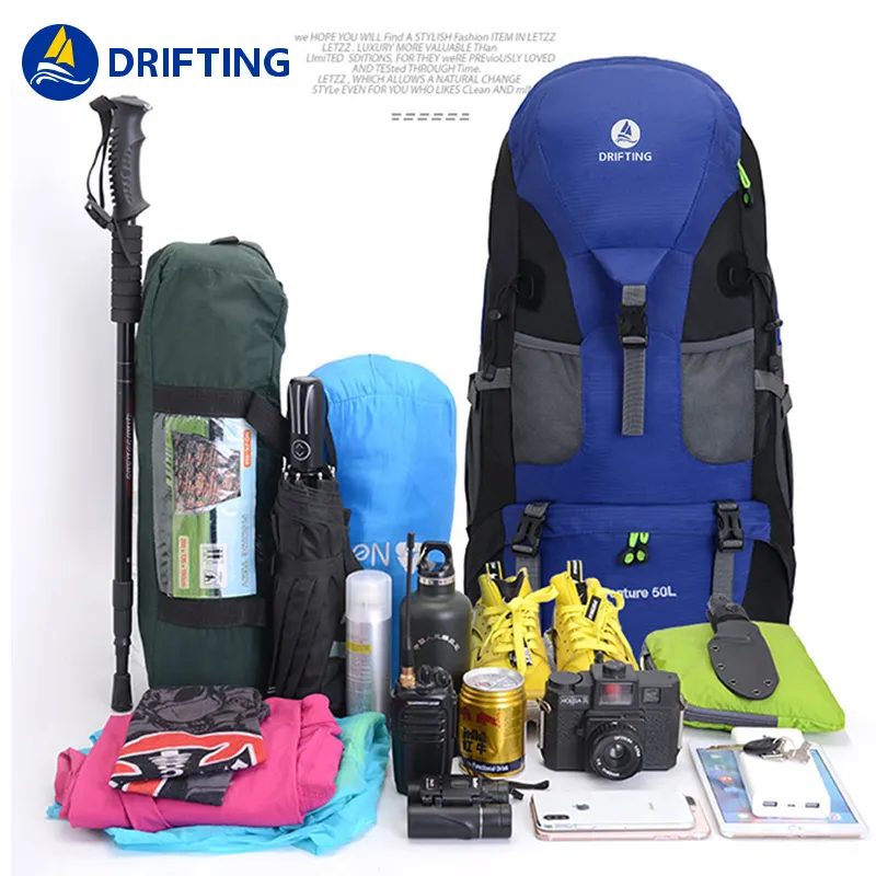 50L Outdoor Trekking Hiking Bag Waterproof Tourist Travel Mountain Backpack Camping Climbing Sport Bags Field Equipment