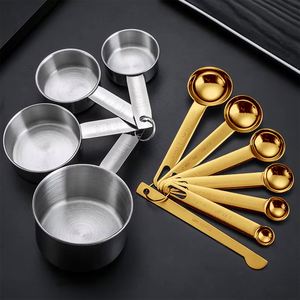 <b>Measuring</b> Cups and <b>Spoons</b> Set Metal Nesting <b>Measuring</b> Cups and <b>Spoons</b> with Leveler for Liquid Dry Cooking Baking - Product Image 1