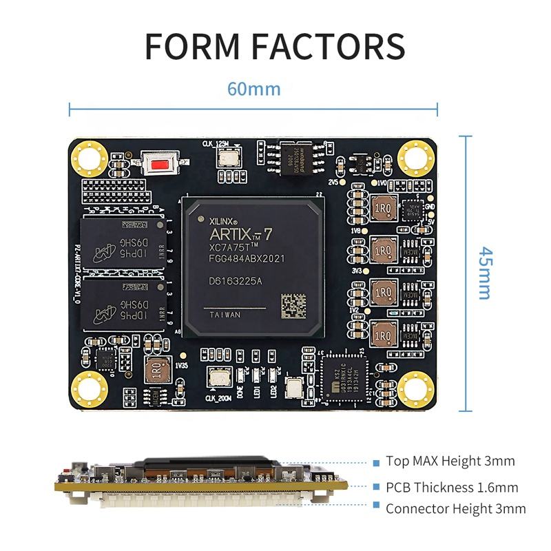 Puzhi PZ-A775T-SOM Xilinx Artix-7 XC7A75T FPGA Core Board