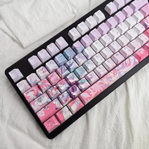 120 <span class=keywords><strong>Teclas</strong></span> Honkai: Star Rail Cyrene, <span class=keywords><strong>Teclas</strong></span> de Juego de Anime, <span class=keywords><strong>Teclas</strong></span> de Teclado Mecánico con Sublimación de Tinte Cherry PBT, Regalo para Jugadores - Product Image 3