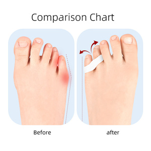 Séparateurs d'orteils en silicone confortables, correcteur d'orteils, espaceur d'orteil <span class=keywords><strong>petit</strong></span> <span class=keywords><strong>doigt</strong></span>, redresseur à 2 boucles pour améliorer l'alignement des doigts superposés - Product Image 4
