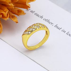 Anillo de Boda JXX de Latón Chapado en Oro de 14k y 24k con Diseño Único y Moderno para Mujer, Anillo Hueco Elegante - Product Image 6