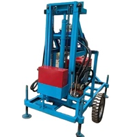 Mini-foreuse hydraulique mobile sur 2 roues pour puits d'eau, avec pompe à boue – Prix fabricant