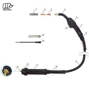 INWELT CE OEM PSF305 <span class=keywords><strong>Torcha</strong></span> MIG 290Amp CO2 Pistola de soplete de soldadura MIG refrigerada por gas con conector Euro - Product Image 4