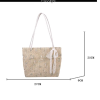 2024 nouveauté femmes Style Vintage sac à bandoulière élégant Simple nœud décoration fermeture éclair été plage sac à main pour dames