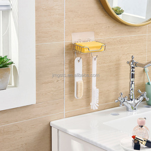 Pas de perçage 201 antirouille en <span class=keywords><strong>acier</strong></span> inoxydable mural porte-savon plateau à savon <span class=keywords><strong>barre</strong></span> porte-éponge à savon pour salle de bain et cuisine - Product Image 4