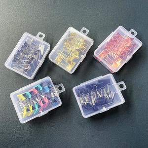 Lot de 12 classeurs de bureau avec pinces métalliques de 19 mm, pinces à queue d'aronde et boîtes suspendues en PP, type agrafe - Product Image 1