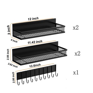 Étagère de rangement de cuisine sur pied en acier inoxydable, étanche et non pliable, pour bouteilles d'assaisonnement et serviettes - Product Image 3