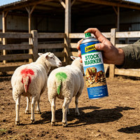 Peinture aérosol fluorescente à séchage rapide, non irritante, haute luminosité, pour le marquage des animaux d'élevage, destinée aux petites exploitations agricoles familiales