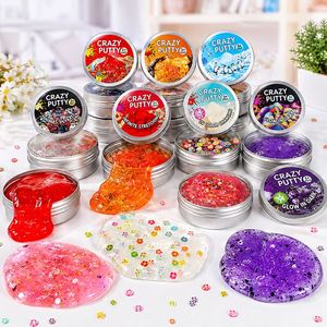 Scented Crystal Slime Putty Toy Metallic <b>Aluminum</b> <b>Container</b> Magic Surprise Stationery Carnival Club Bundle Display - Product Image 4