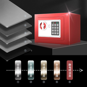 Electronic Combination Safe Mini Standing Type <b>Rectangle</b> Modern Anti Theft Storage Box Office Home Use - Product Image 1