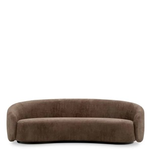 Divano Urbano in Tessuto Marrone con Seduta Confortevole e Base Nera, Poltrone Moderne Minimaliste per Soggiorno - Product Image 4