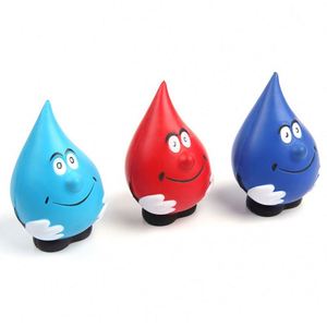 High Quality Promotional <b>Gift</b> Colorful Smile Face Water Drop Shaped Pu Foam Anti Stress Ball - Product Image 6