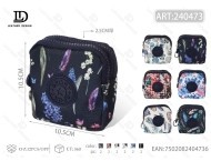 Portamonete Quadrato con Doppia Cerniera 5 Pollici in Microfibra Pelle Sintetica Unisex Mini Portafoglio - Product Image 1