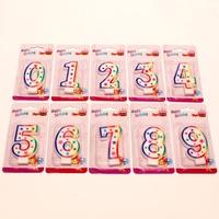Bougies d'anniversaire en gros en forme de chiffres avec vermicelles, bougies fantaisie pour gâteau d'anniversaire garçon/fille, bougies scintillantes pour gâteau