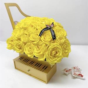 Прямая Продажа с фабрики бессмертный цветок подарочная коробка многоугольная сухая Цветочная пианино коробка крафт-бумага подарочная коробка на день рождения для упаковки - Product Image 3