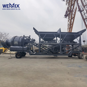 YHZM500 Planta dosificadora de hormigón móvil Mezclador de tambor Tipo de tambor Planta mezcladora móvil - Product Image 1