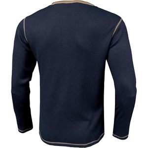 เสื้อเชิ้ตแขนยาวผู้ชาย FOXA รุ่น Waffle Henley สีพื้นแบบลำลอง ติดกระดุม ทรงคลาสสิก เหมาะสำหรับใส่ในชีวิตประจำวัน - Product Image 5