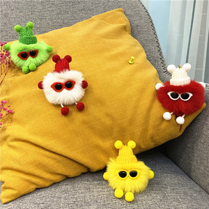 Mignon porte-clés en peluche chaton de 7,5 cm, poupée de dessin animé, pompon moelleux, écologique, léger, breloque pour sac de voiture, cadeau pour anniversaire, Noël - Product Image 4
