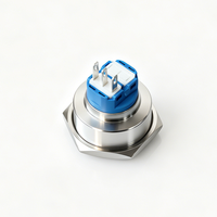 Bouton poussoir électronique à tête plate en acier inoxydable de 30 mm, étanche IP65, 3 broches, non éclairé, 12 V, 1NO1NC SPST, pour appareils électroménagers