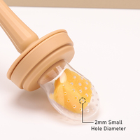 Juguete Masticable de Silicona para Bebés Recién Nacidos, Alimentador de Frutas con Función de Compresión y Mordedor para Dispensar Alimentos Frescos