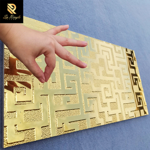 Lò xo 300*600 gạch 3D gốm trang trí mô hình chìa khóa vàng Tấm Đá thiêu kết khách sạn sang trọng gạch ốp tường phòng khách - Product Image 4